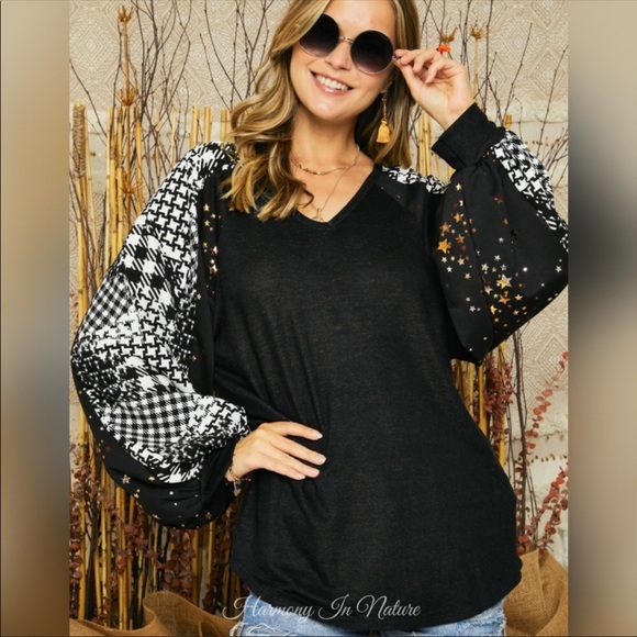 Stunningš„Black w/Gold Stars 4 holidays eventsš„B27M - Picture 7 of 8